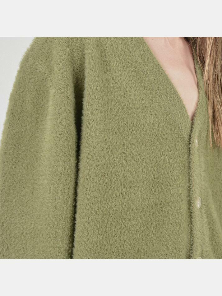 Boocle Angora Cardigan (Olive)