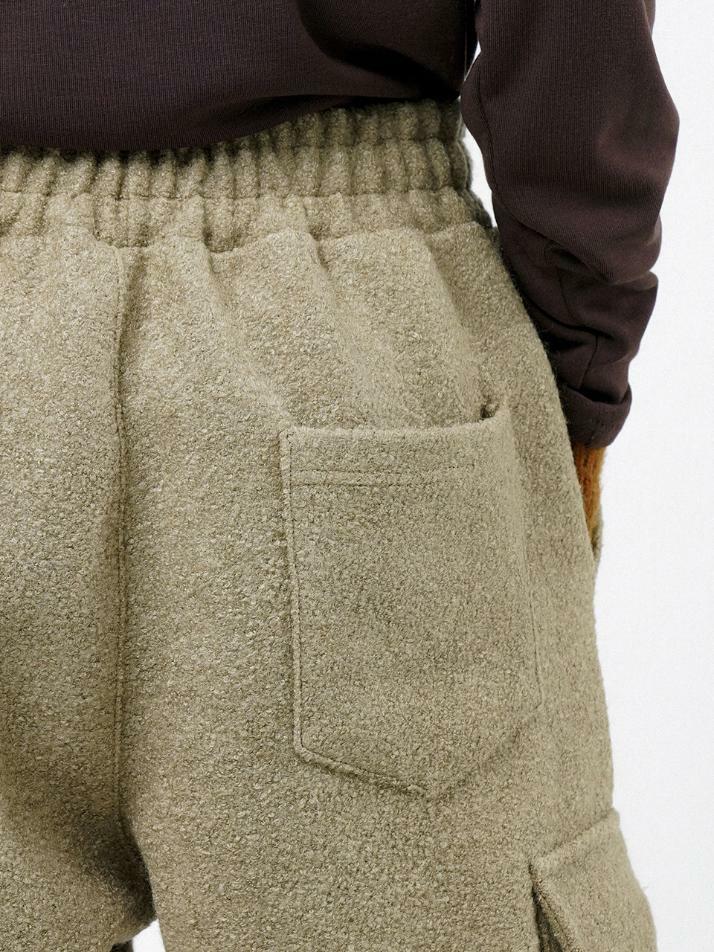 Boucle Cargo String Pants - Oatmeal /W244PT05OT