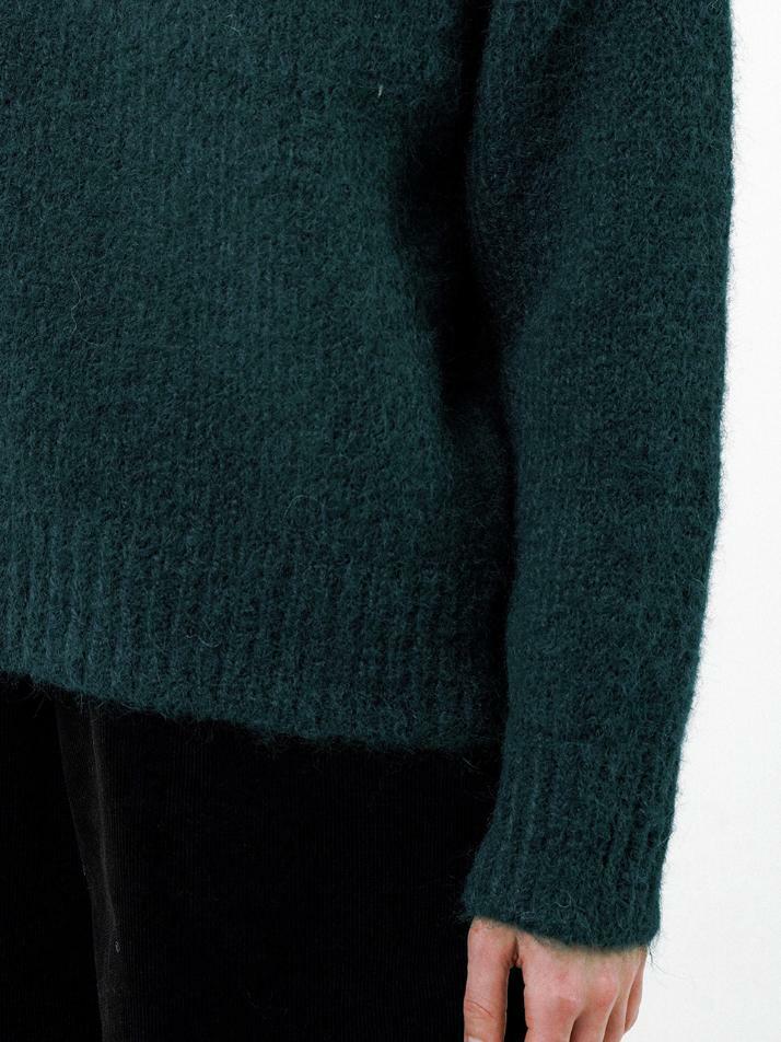 Boucle Reglan Round Knit - Deep Green /W244TP04GN