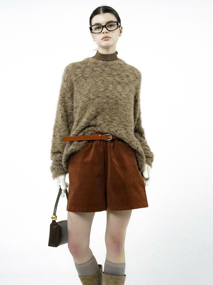 Loose Angora Bokashi Knit - Brown /W244TP05BR