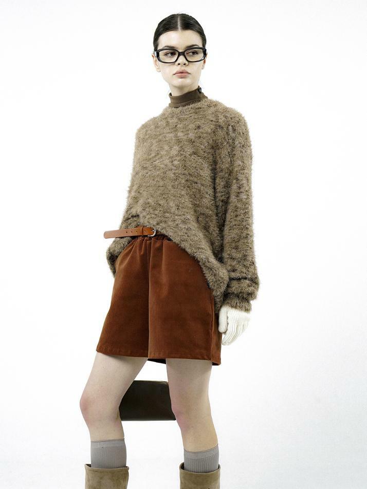 Loose Angora Bokashi Knit - Brown /W244TP05BR