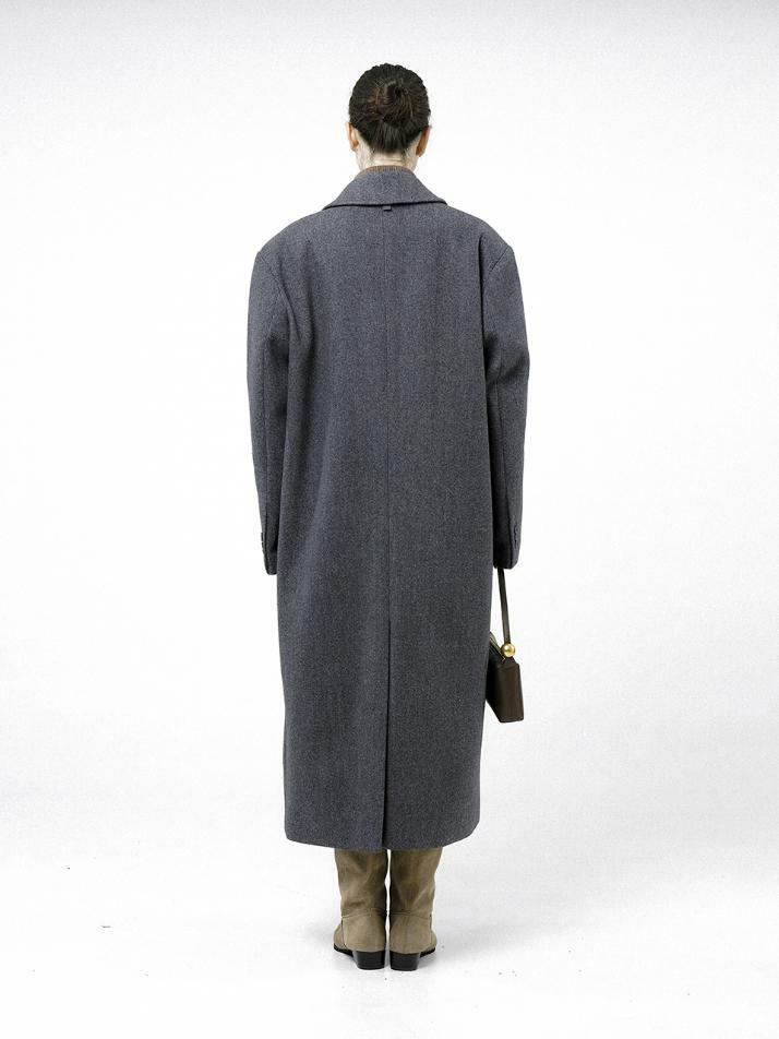 Oversized Wide Wool Mac Coat - Charcoal /W244OT06CH