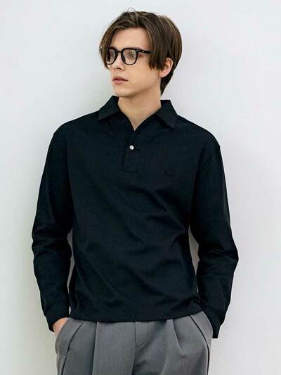 하이넥 럭셔리 스텐카라 져지 티셔츠 CXS24SKKT213 BLA