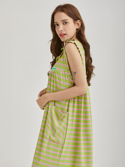 폴앤안나 나의 라임 오렌지 골지 원피스