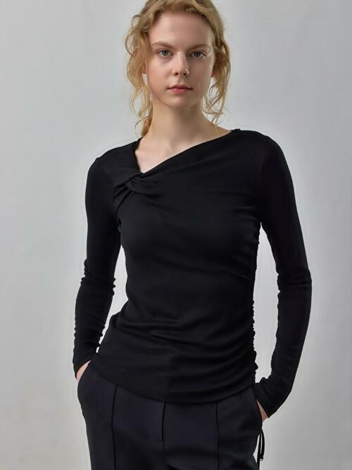 LILIA TOP, BLACK