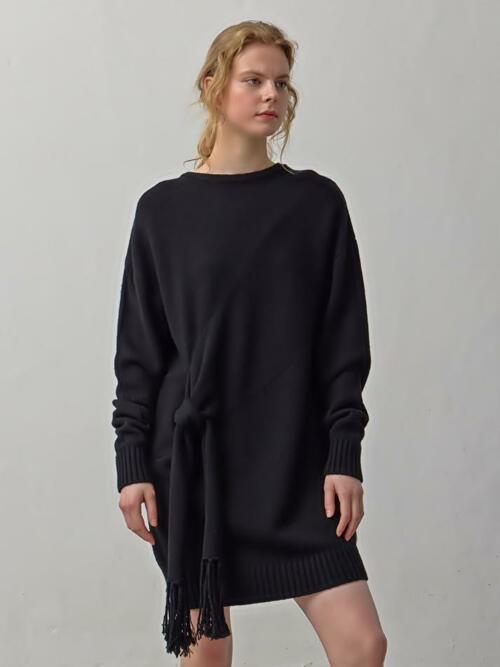 SAGE KNIT DRESS, BLACK