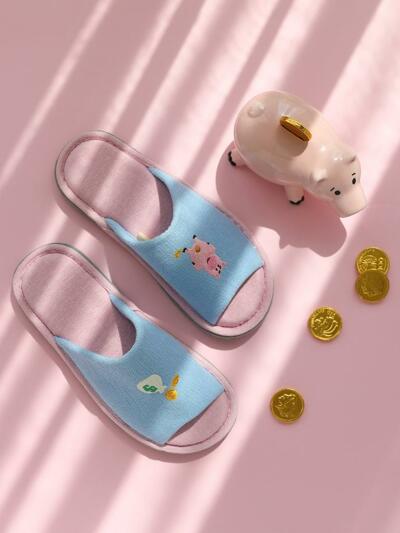 디즈니 오픈형 자수 실내화 햄 2size