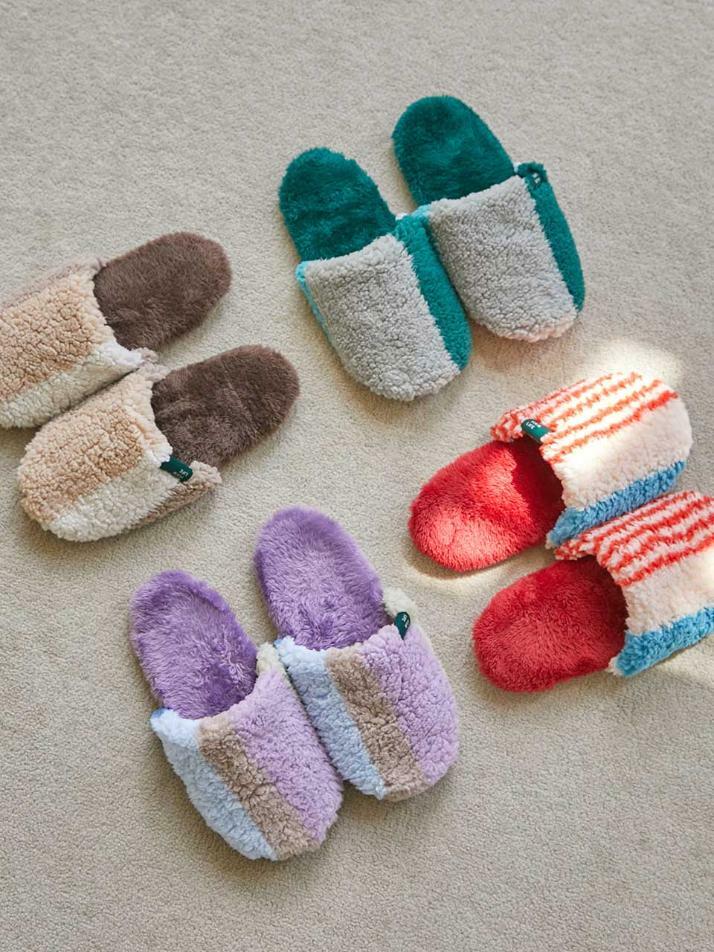 플리스 와이드 실내화 4 color