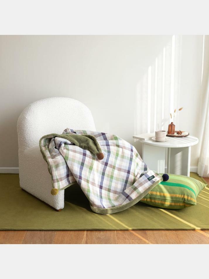 극세사 벨보아 니트방울 블랭킷 6 color