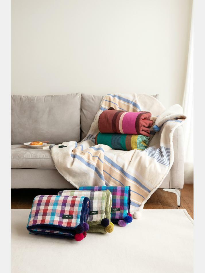 극세사 벨보아 니트방울 블랭킷 6 color