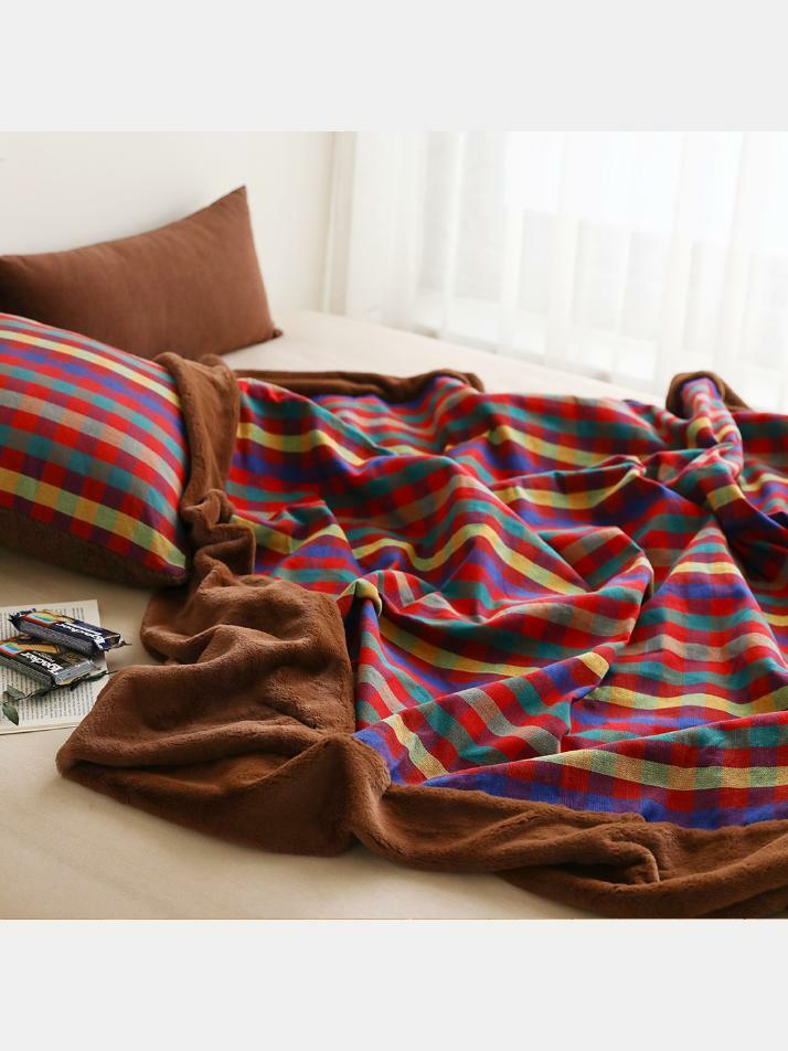 벨보아 수제면 블랭킷 L 초코레드