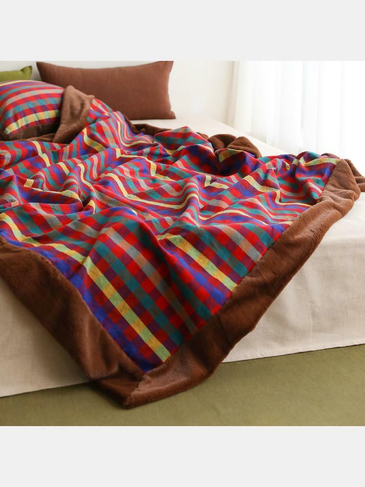 벨보아 수제면 블랭킷 L 초코레드