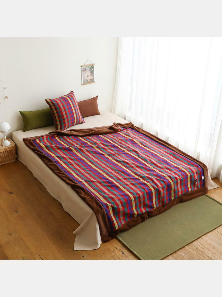 벨보아 수제면 블랭킷 L 초코레드