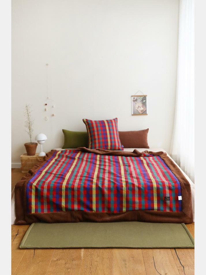 벨보아 수제면 블랭킷 L 초코레드