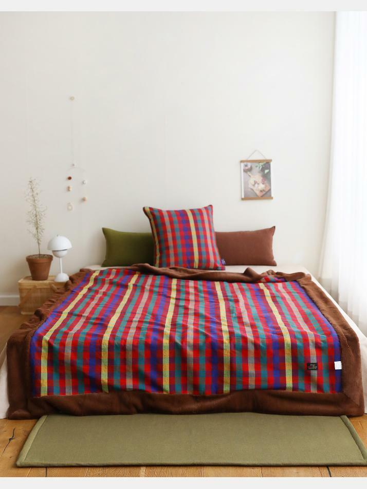 벨보아 수제면 블랭킷 L 초코레드