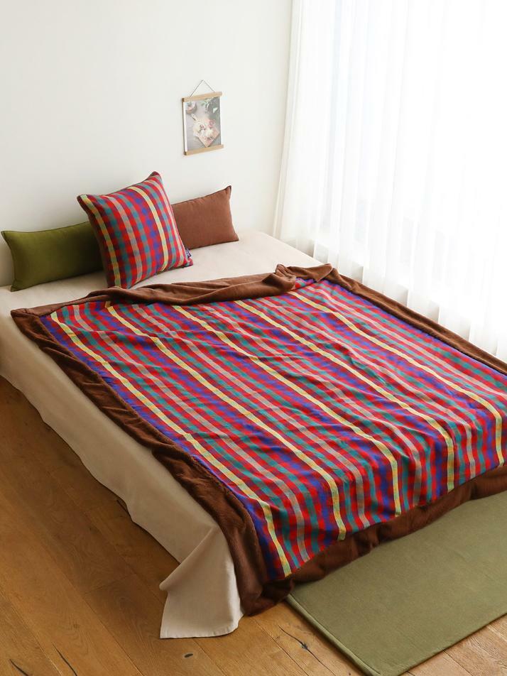 벨보아 수제면 블랭킷 L 초코레드