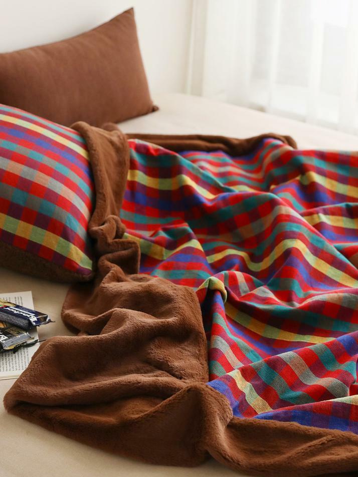 벨보아 수제면 블랭킷 L 초코레드