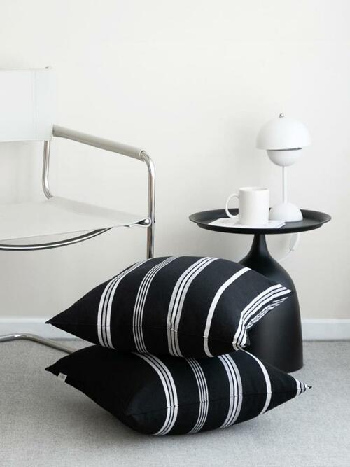 쿠션커버 오가닉코튼 50X50 사일런스 블랙