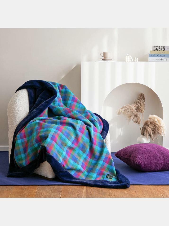 벨보아 블랭킷 오가닉코튼 L 이브닝글로우 체크