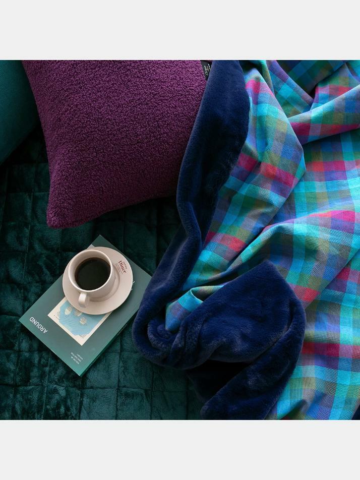 벨보아 블랭킷 오가닉코튼 L 이브닝글로우 체크