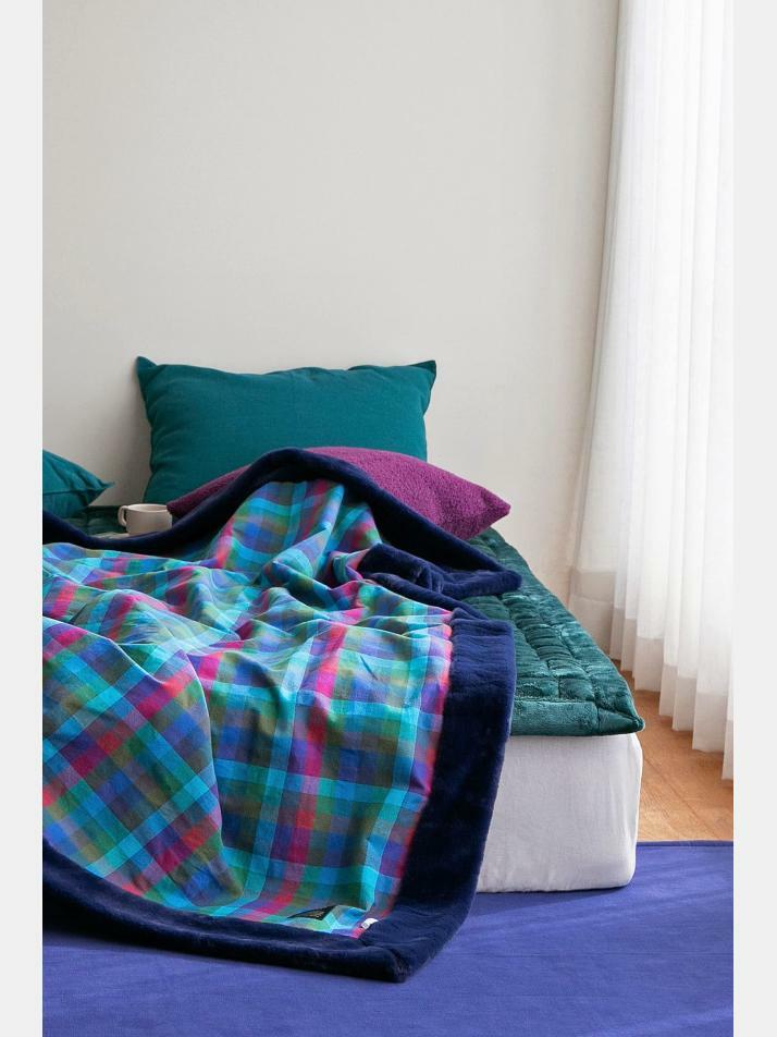 벨보아 블랭킷 오가닉코튼 L 이브닝글로우 체크