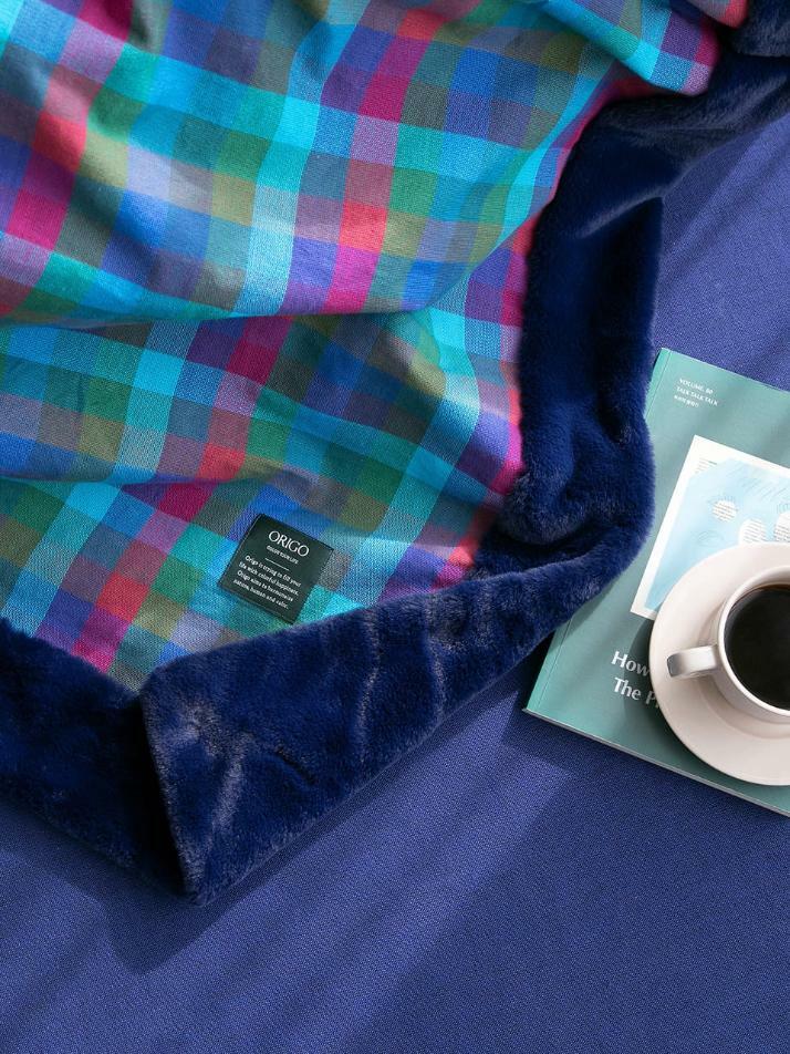 벨보아 블랭킷 오가닉코튼 L 이브닝글로우 체크