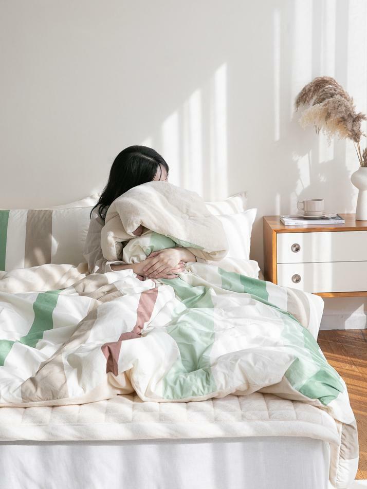 고밀도 60수  바이오워싱 5mm극세사 프리미엄 차렵이불 SS/Q 2 color