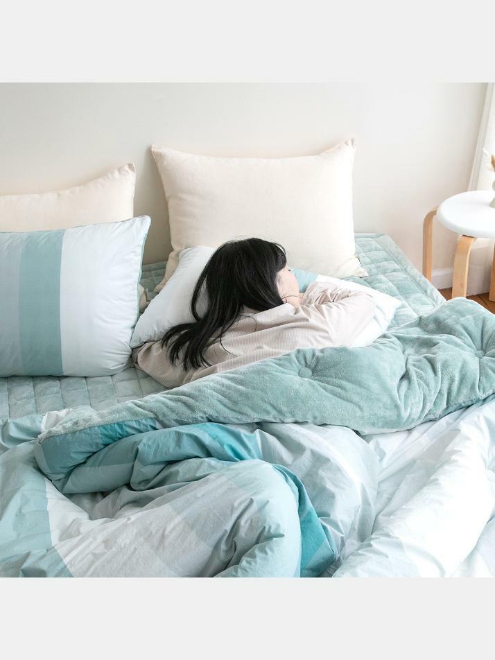 고밀도 60수  바이오워싱 5mm극세사 프리미엄 차렵이불 SS/Q 2 color