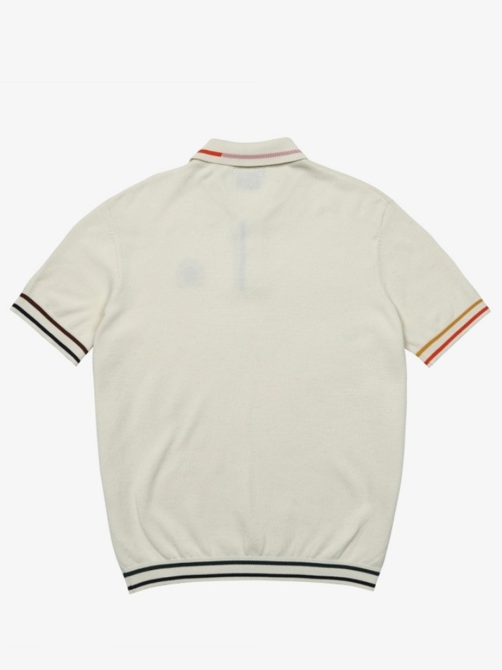 Knit polo (cream)