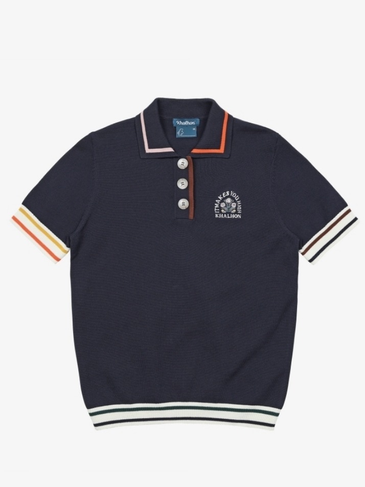 Knit polo (navy)