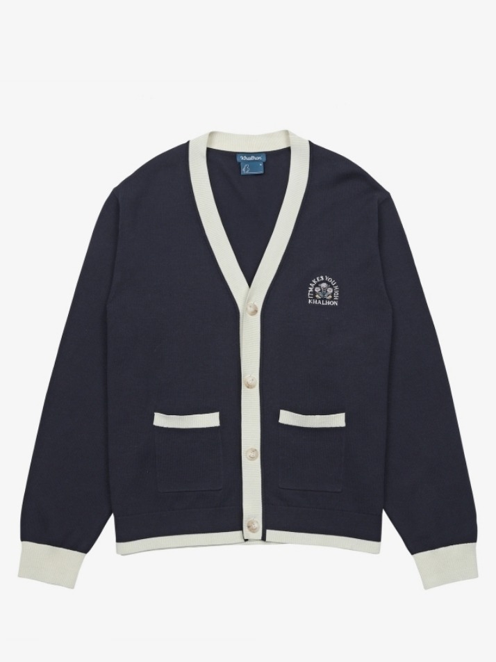 knit cardigan (navy)