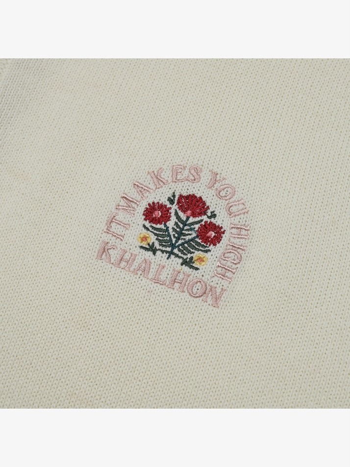 Knit polo (cream)