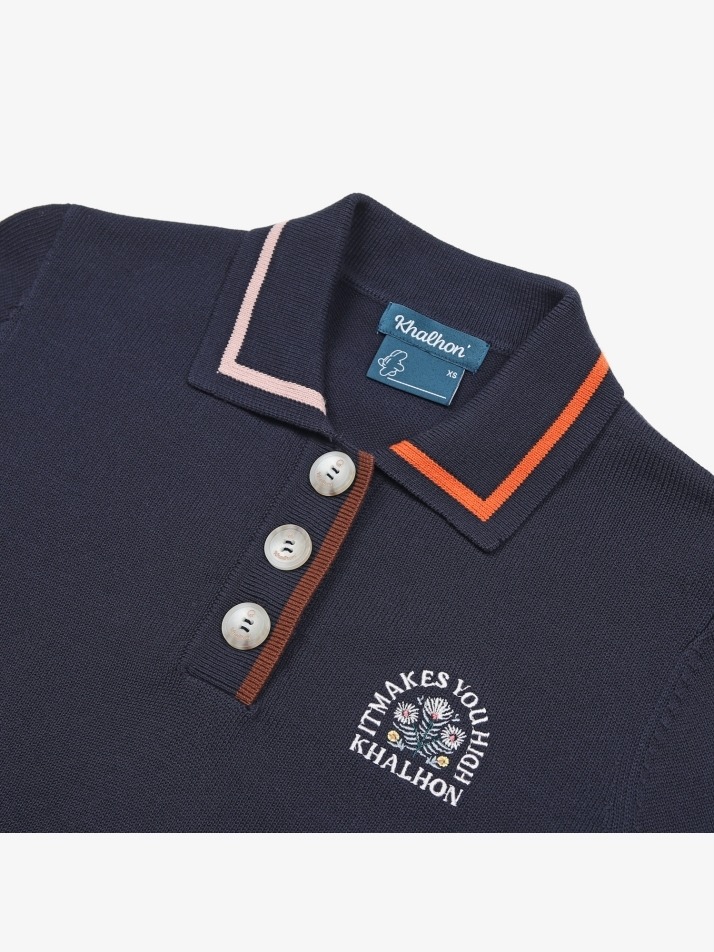 Knit polo (navy)