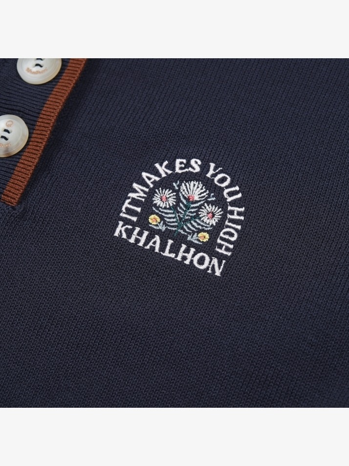 Knit polo (navy)