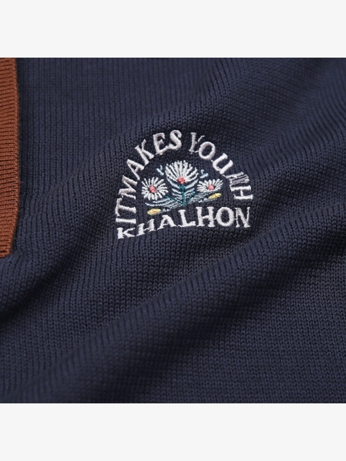 Knit polo (navy)