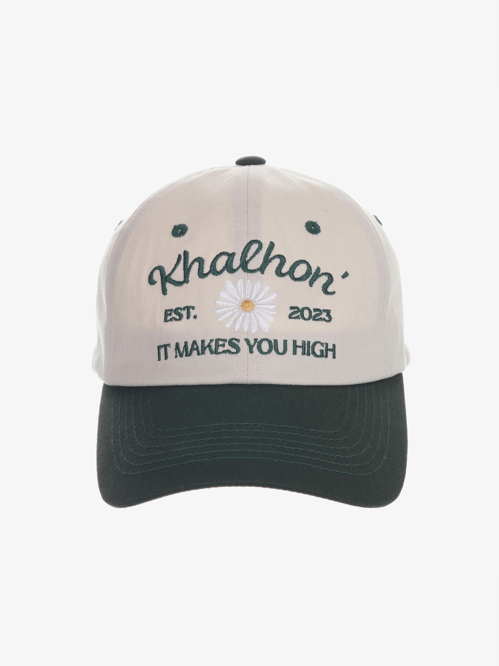 Flower cap lettering (dark green)