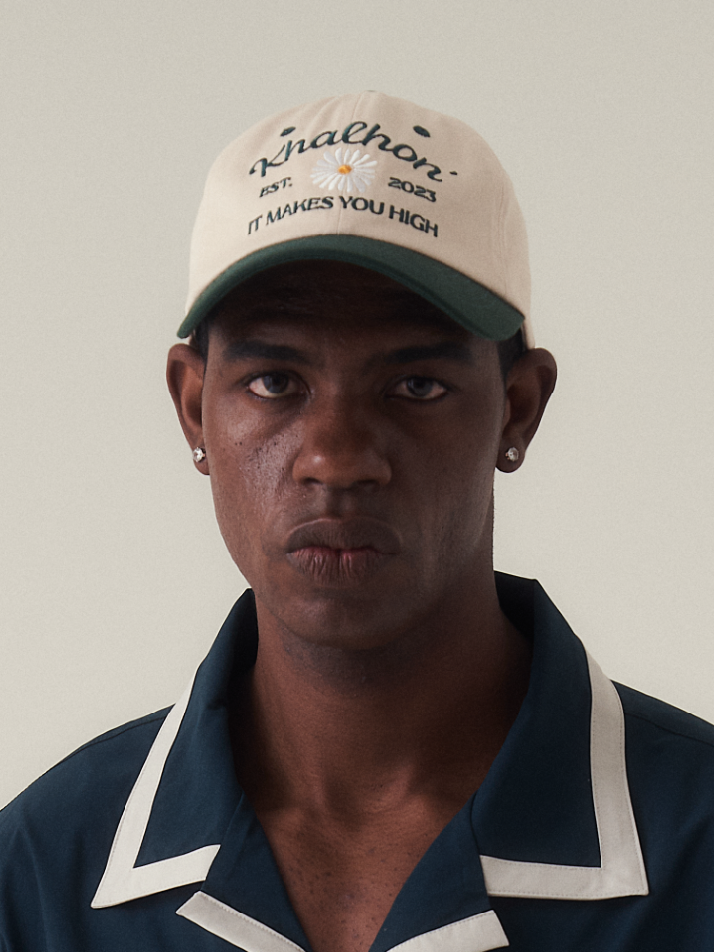 Flower cap lettering (dark green)