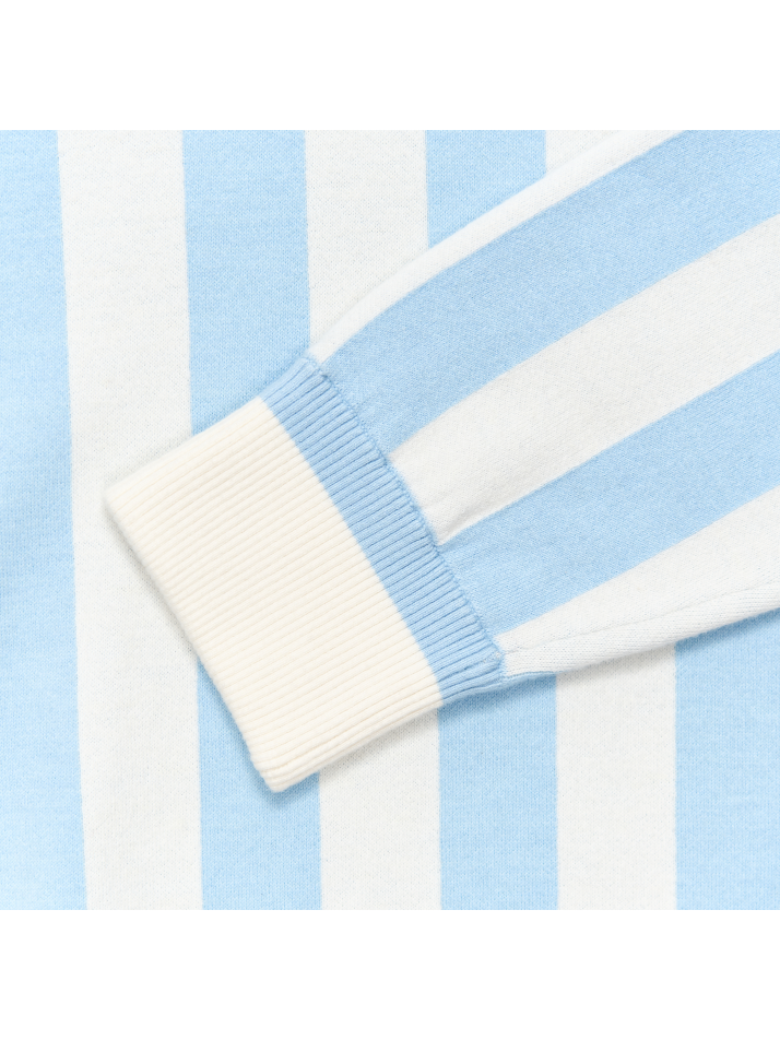 STRIPE MOCK-NECK SWEATER (LIGHT BLUE)