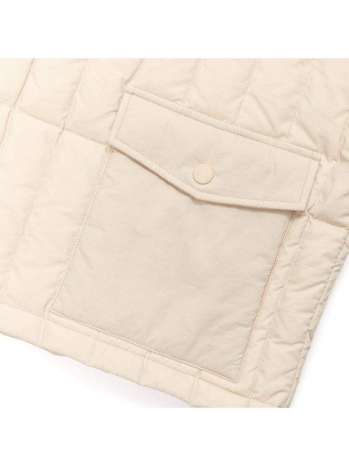 DUCK DOWN QUILTING VEST (LIGHT BEIGE)