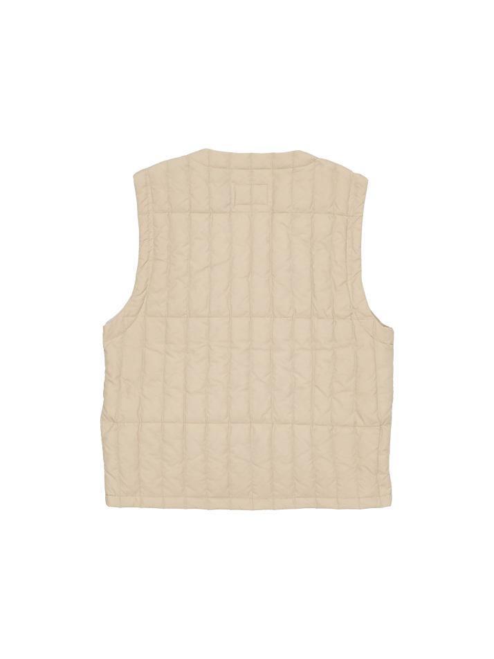 DUCK DOWN QUILTING VEST (LIGHT BEIGE)