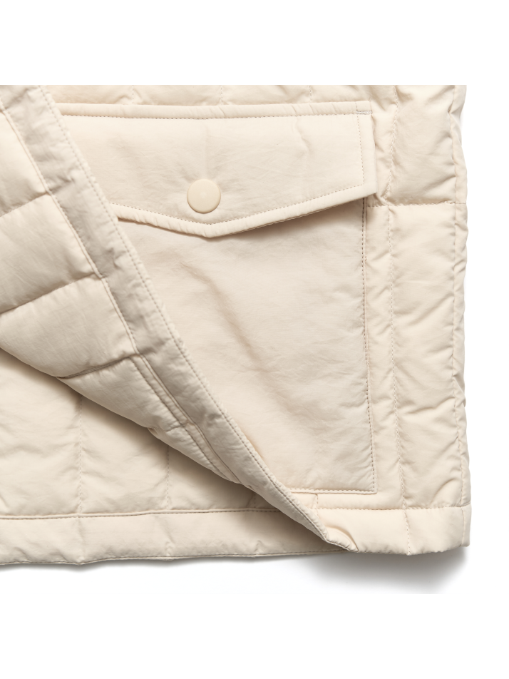 DUCK DOWN QUILTING VEST (LIGHT BEIGE)