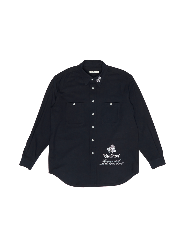 EMBROIDERY SHIRT (NAVY)