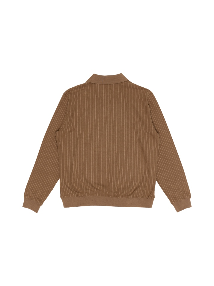 STRIPE POLO (CAMEL)