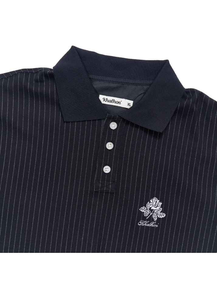 STRIPE POLO (NAVY)