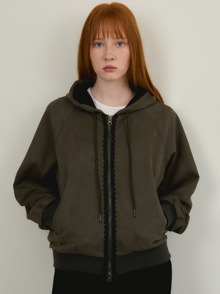 벨로아 비건 스웨이드 후드집업 2COLOR