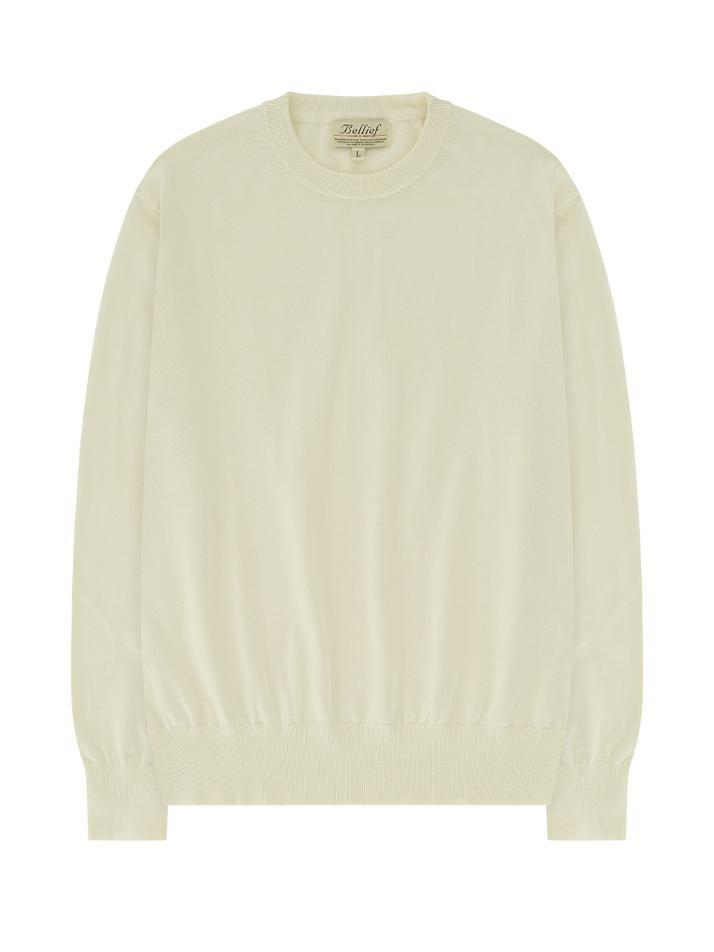 Essential Crew Neck Knit (Ecru)