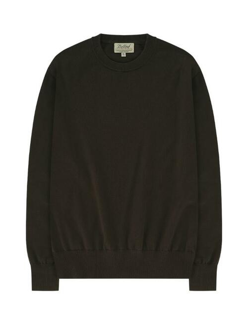 Essential Crew Neck Knit (Brown)