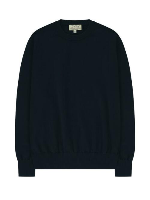 Essential Crew Neck Knit (Dark Navy)