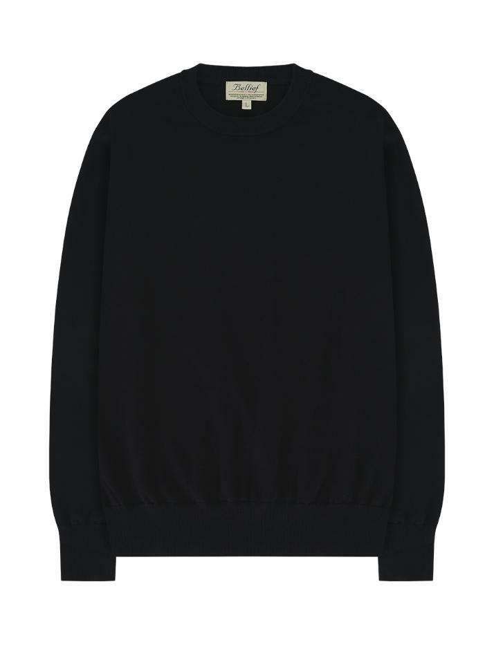 Essential Crew Neck Knit (Black)