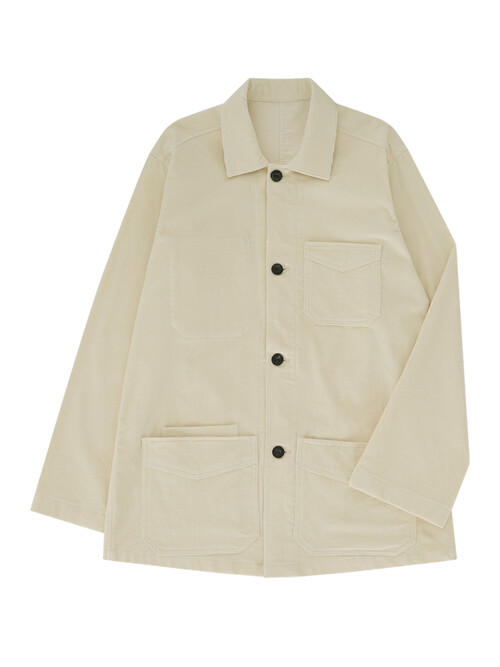 Comfort Corduroy Chore Jacket (Ecru)